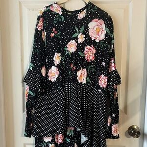 ASOS Floral Star Asymmetrical Dress